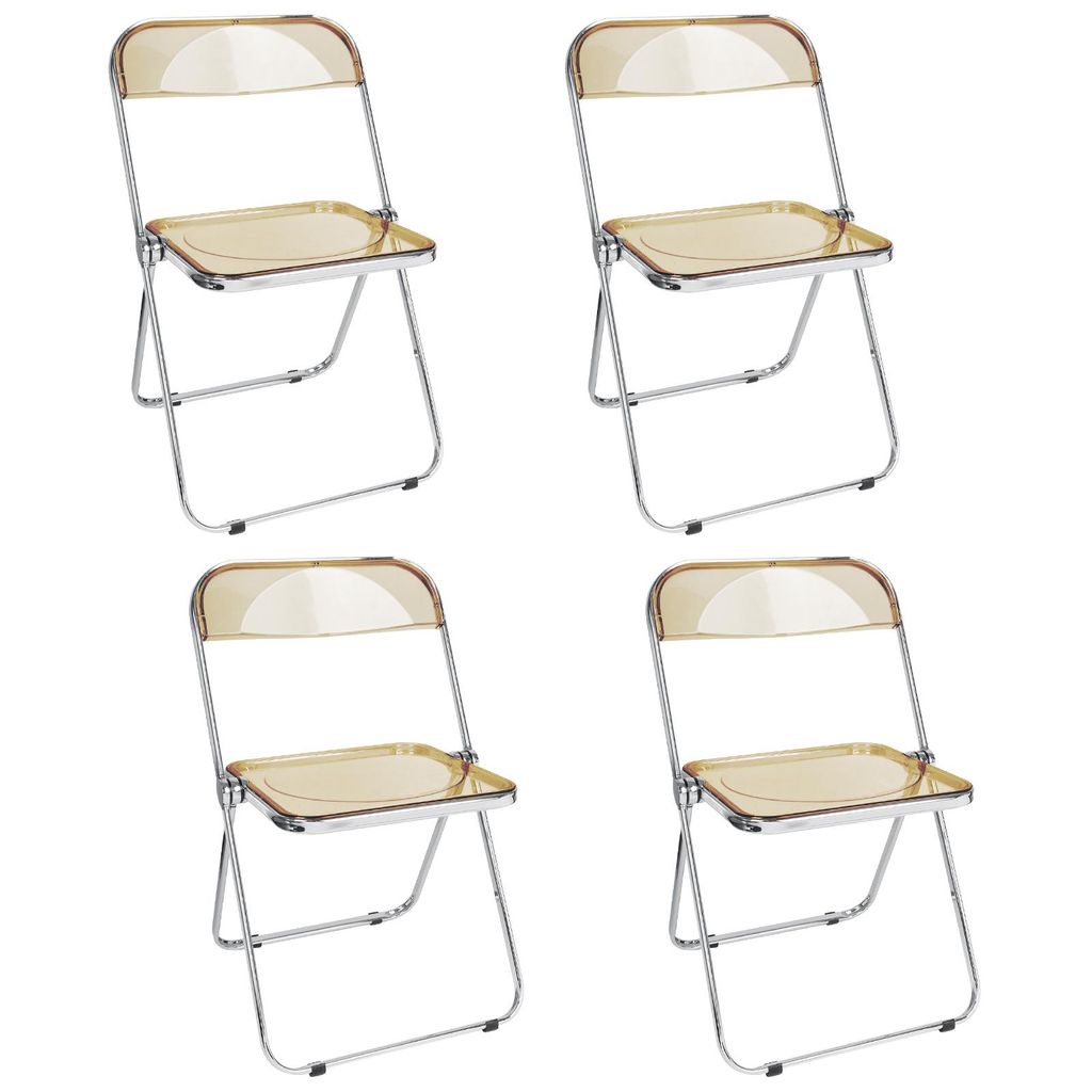 Klappstuhl 4er Set Lounge-Sessel Besuchersstuhl PET‌ Produktbild 