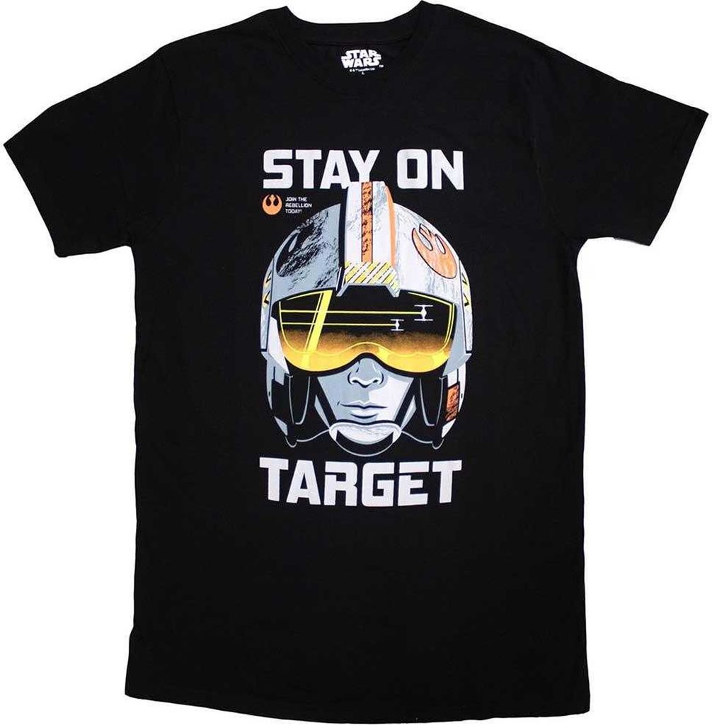 Star Wars - "Stay On Target" T-Shirt für Herren/Damen Uni RO11113 (XL) (Schwarz)