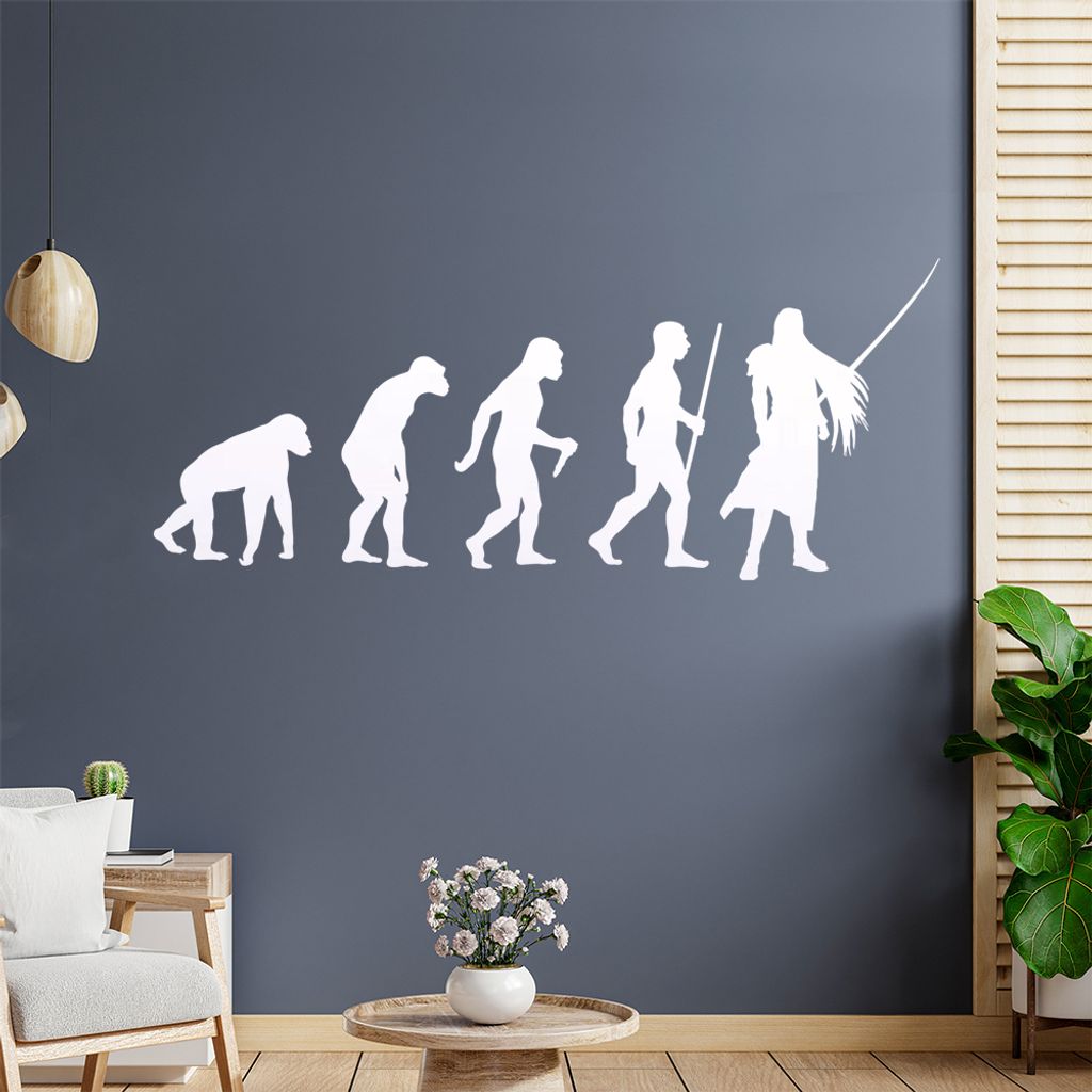 Videospielheld Evolution Wandtattoo Wandaufkleber Wall Sticker - Dekoration, Küche, Wohnzimmer, Schlafzimmer, Badezimmer