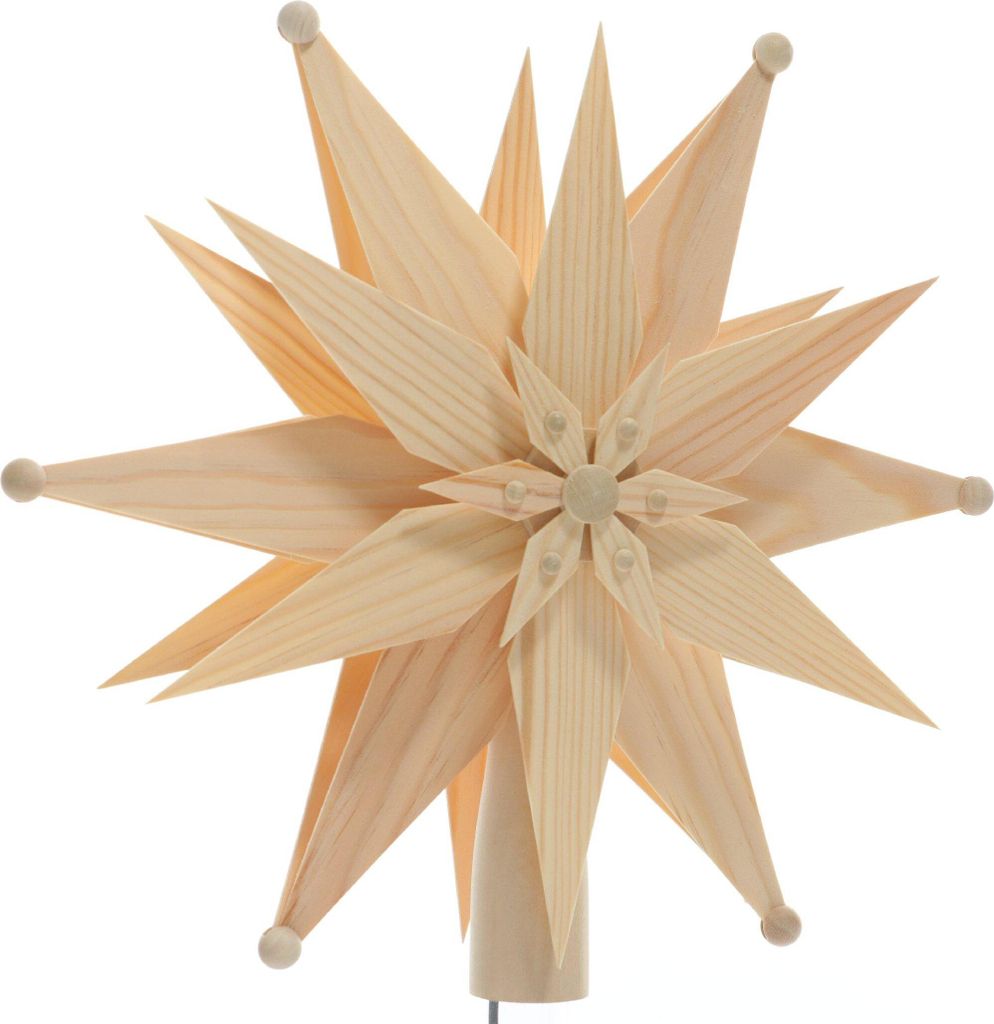 Baumschmuck Christbaumspitze el Beleuchtet doppelt aus Kiefernblätter BxHxT=25x25x7cm NEU