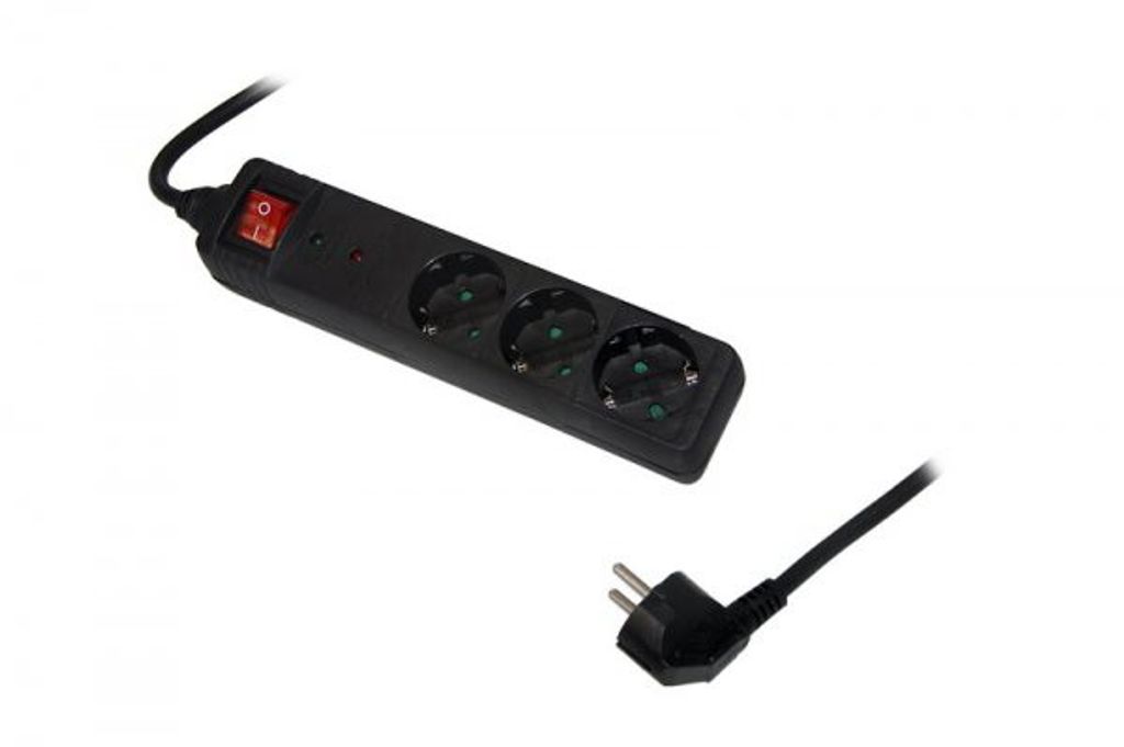 Goobay AC power Extension, 1,5 m, Schwarz