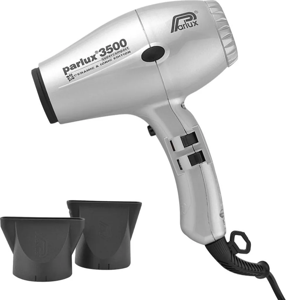 Sèche-Cheveux Parlux 3500 Supercompact Argent Ionique pour Brushing Parfait