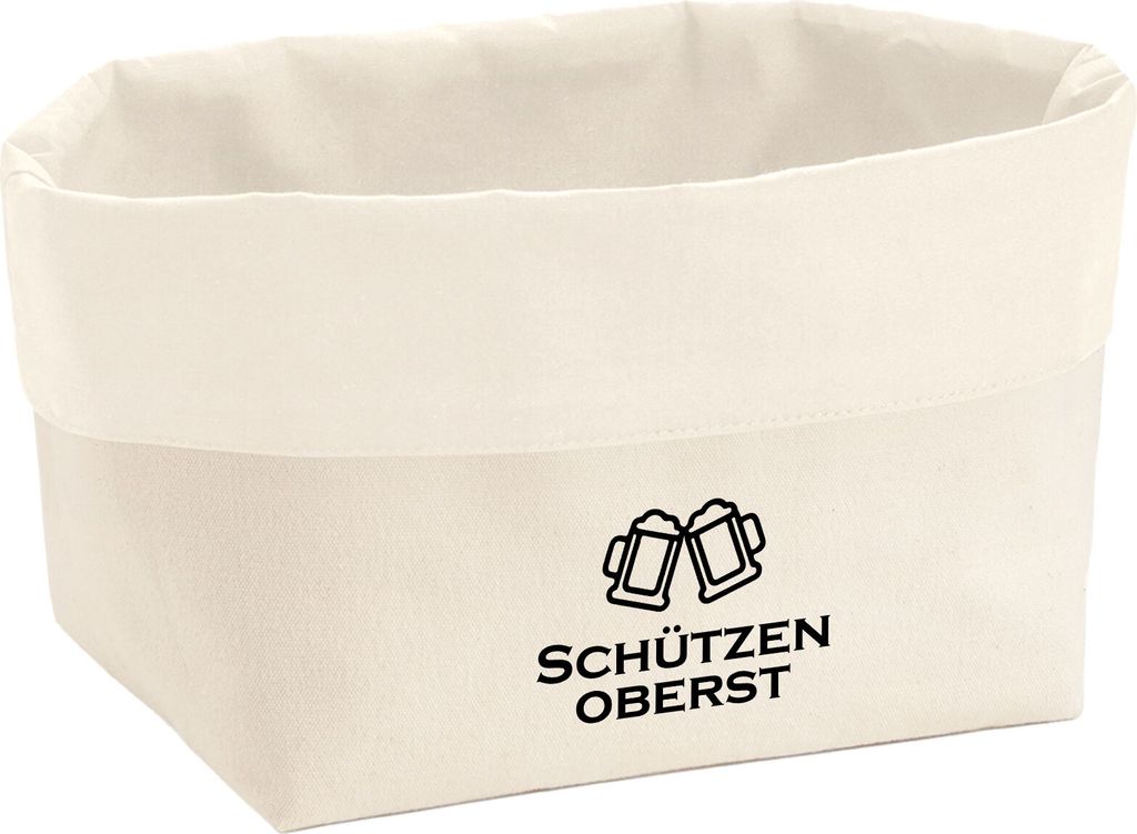 Huuraa Organizer Schützenoberst Schützenfest 3 Liter Medium Canvas Baumwolle Utensilo Geschenkidee