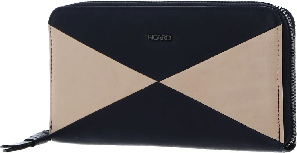 Compagnon Harlekin 1 Zip Around PICARD bleu marine et beige en cuir