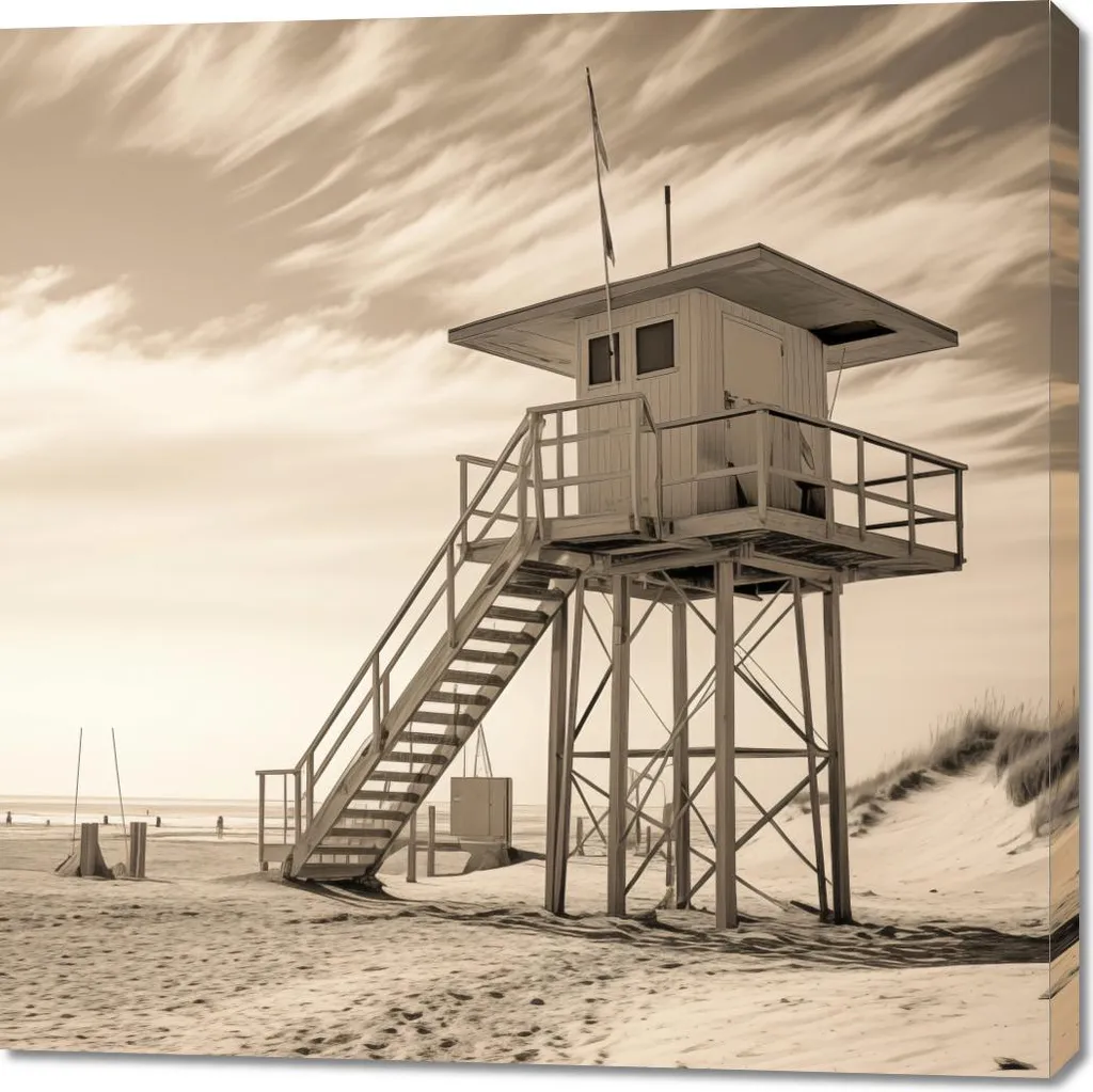 Quadro Canvas Mare e Dune 100x100 - Arredo Casa Emozionale