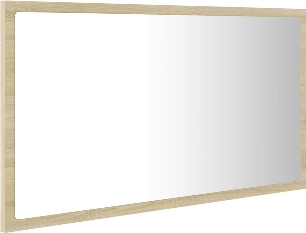 "2026 Aktion"LED-Badspiegel Modernes Design - Hängeschrank für Bad Badezimmer - Wandspiegel Sonoma-Eiche 80x8,5x37 cm Acryl DEMöbel 3701420