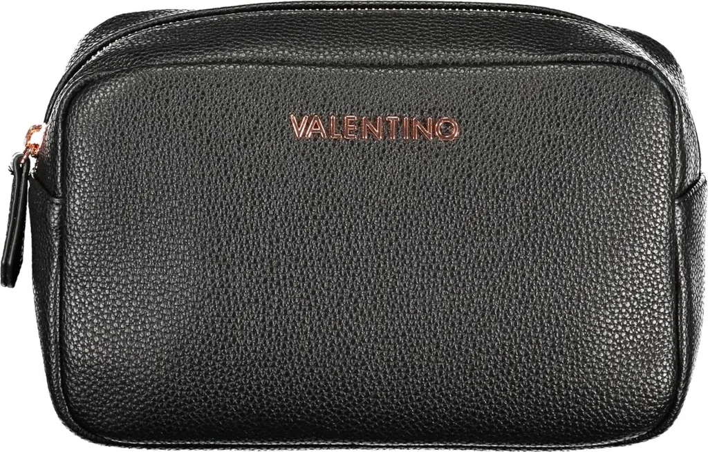 Sac pochette de soirée noir pour femme avec logo et rangement trié