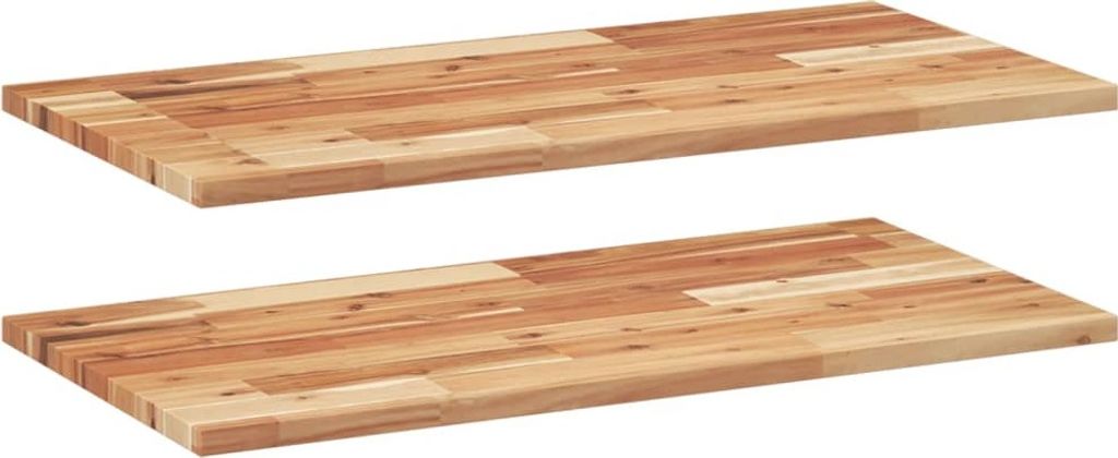 vidaXL Schweberegale 2 Stk. 80x40x2 cm Massivholz Akazie Ölbehandelt