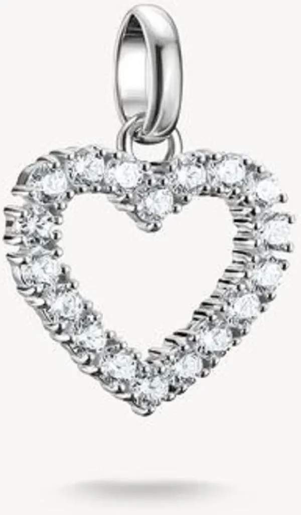 Charm pendentif cœur pierres précieuses argent Thomas Sabo CC1237-051-14