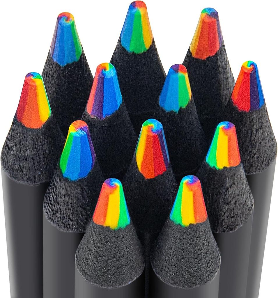 Regenbogenstift 12 Stück, 7 in 1 Farben, Mehrfarbiger Produktbild 