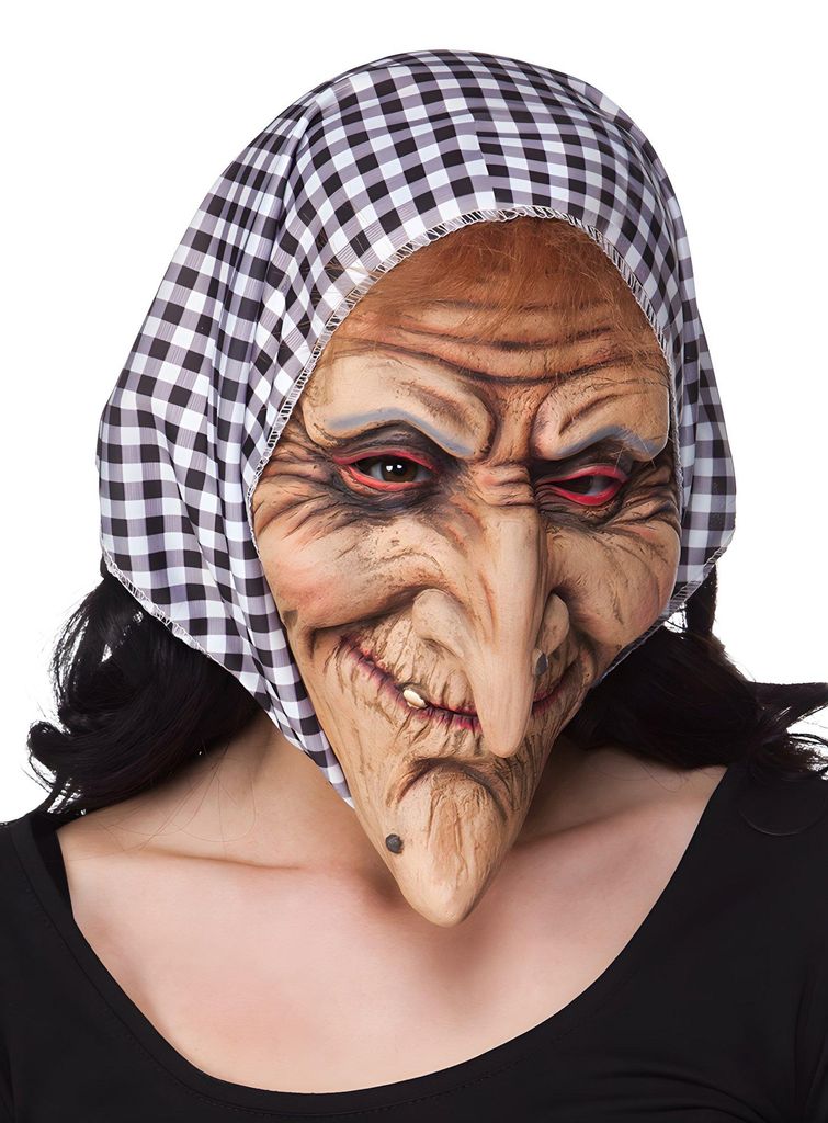 Masque de sorcière avec foulard Baba Roga Masque en latex Image du produit 