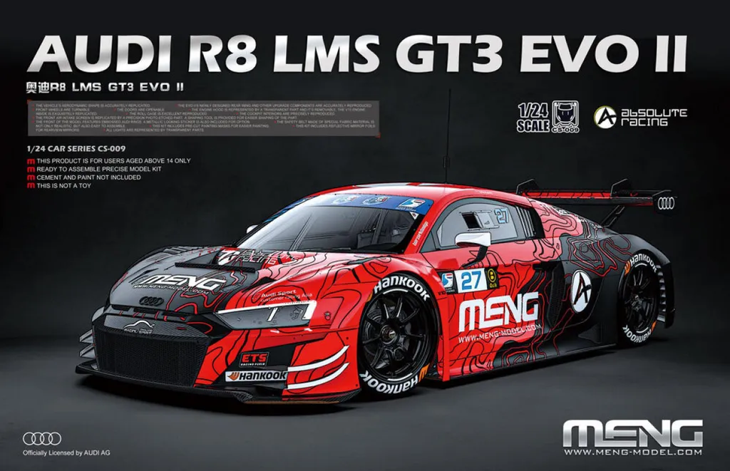 Audi R8 LMS GT3 EVO II Maquette Voiture Compétition pour Collection