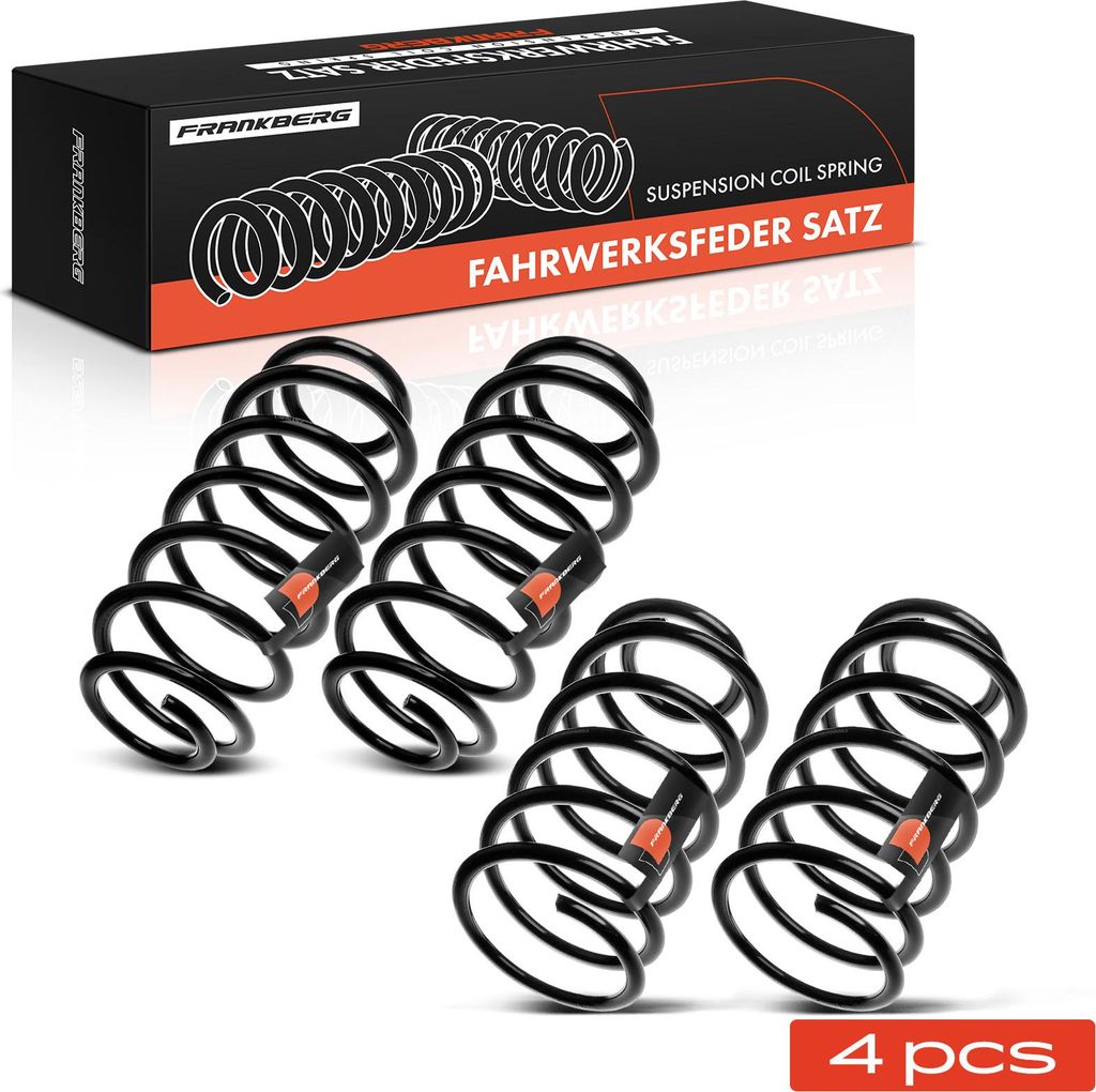 Frankberg 4x Fahrwerksfeder Vorne Hinten für VW Golf IV 1J1 Audi A3 8L1