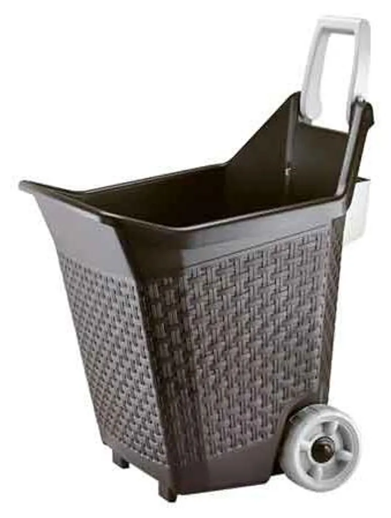 Chariot de jardin polyvalent Kart 76 litres coloris cacao ultra robuste