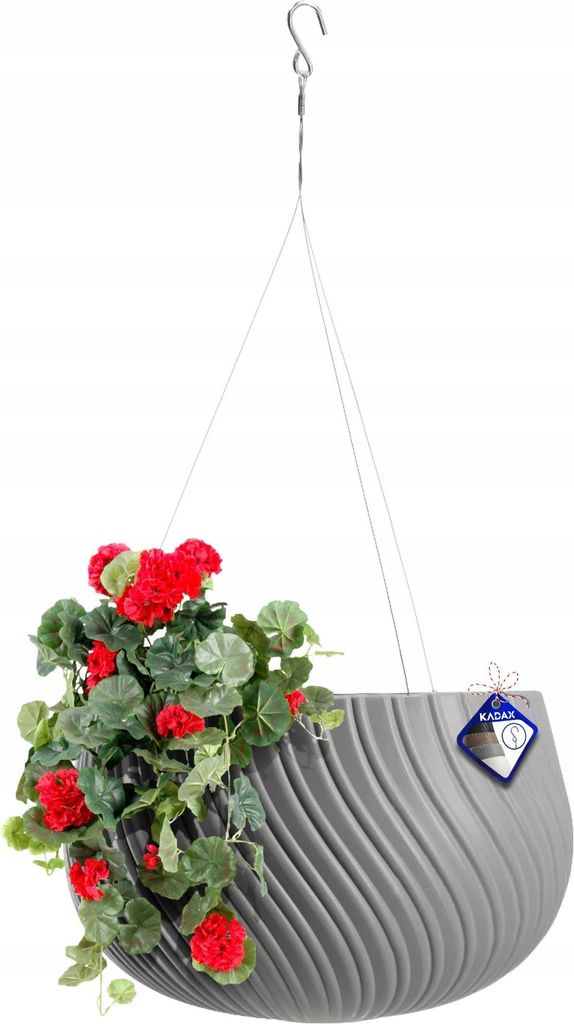 Blumentopf - Hängeampel/Pflanzschale für Balkon/Terrasse - Ø 29,5 cm - Hellgrau