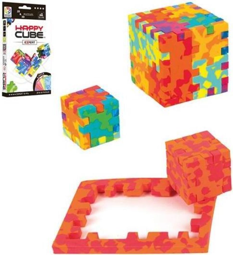 Happy Cube Expert Puzzlespiel, ab 6 Jahren, Moosgummi, 1 Spieler