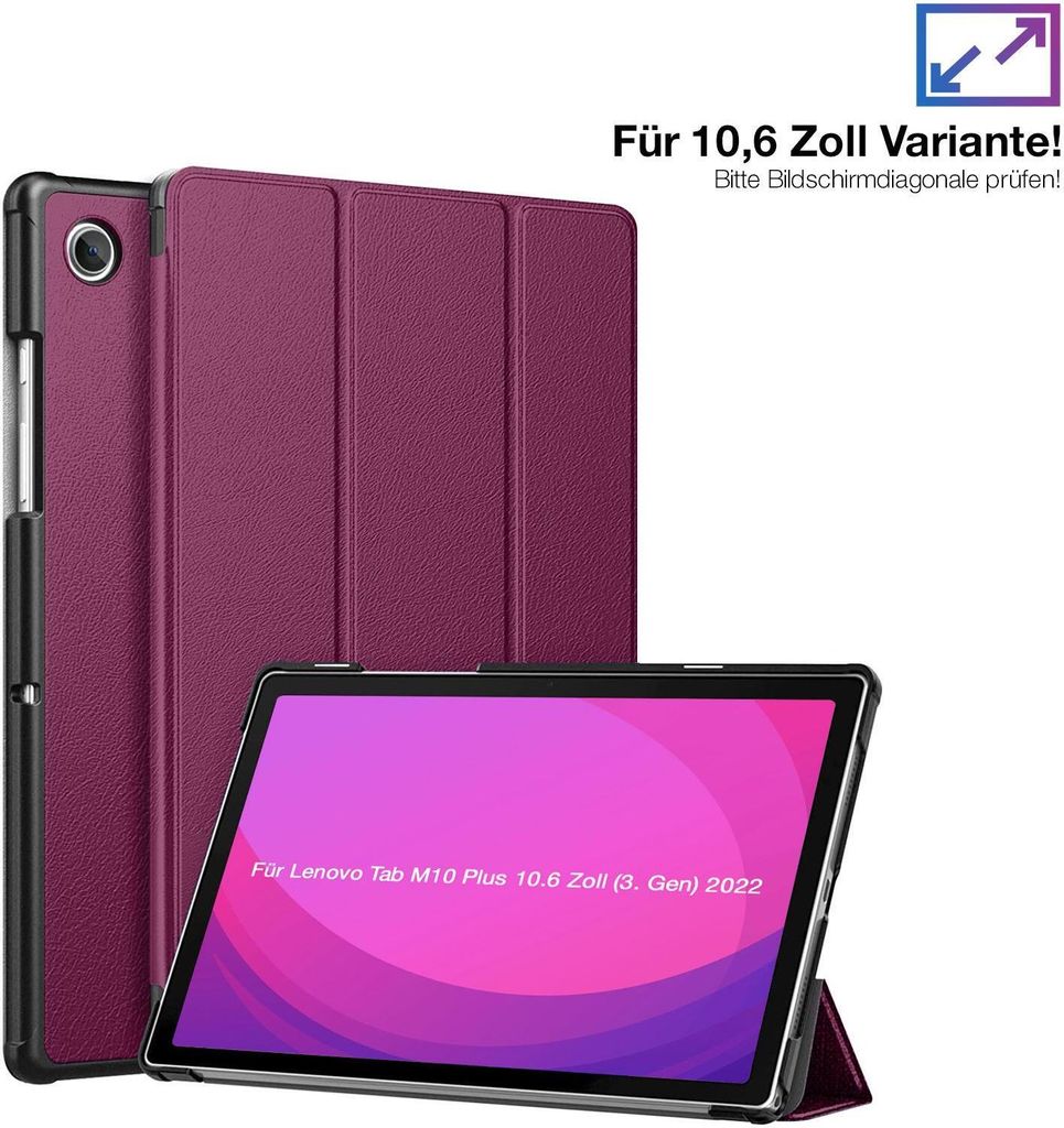 Schutzhülle für Lenovo Tab M10 Plus 10.6 3. Gen 2022 Cover Case Schutz Tablet Farbe: Lila