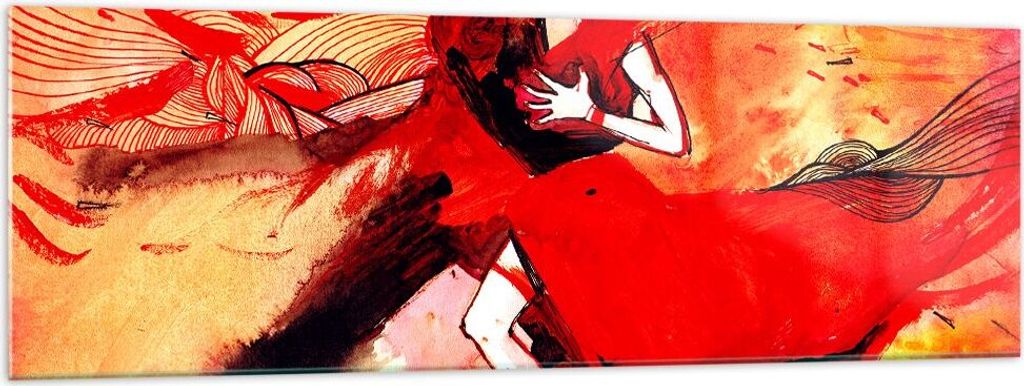 Bilder auf glas - tanzen sie - 160x50cm - Glasbilder - Wandbilder - Bilder - Kunstdruck - zum Aufhängen bereit - Wanddekoration aus Glas - Glas Bi...