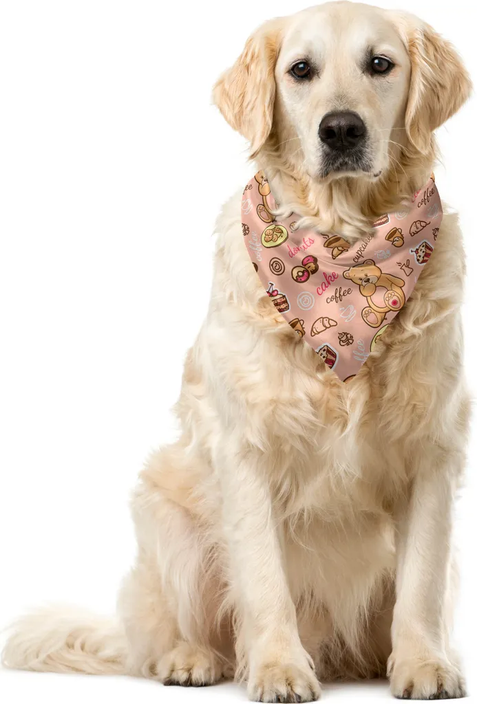 Bandana Pet ABAKUHAUS Cupcakes & Cookies - Look Pet 55x55 Coral
