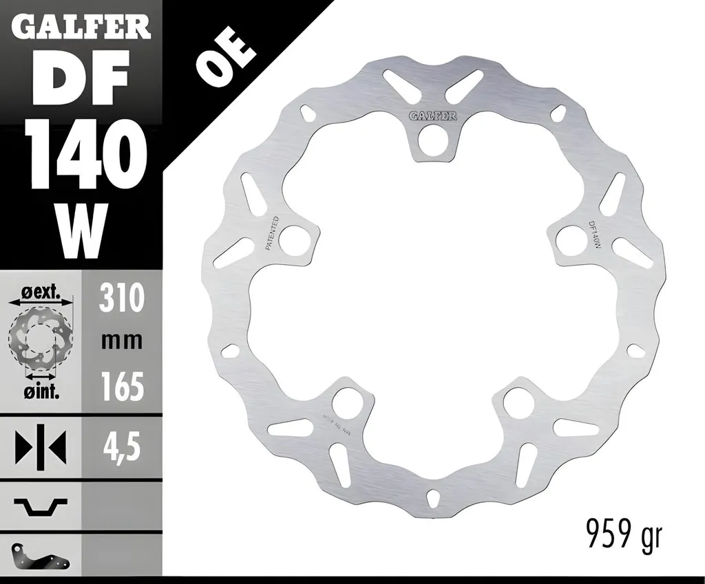 Paire de Disques de Frein Avant pour Honda VFR 1200 Crosstourer 310mm