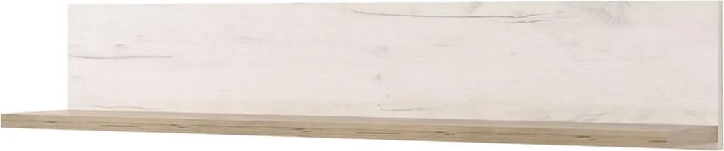 Étagère Murale Blanche en Bois 120 cm - Tablette de Rangement Picciano