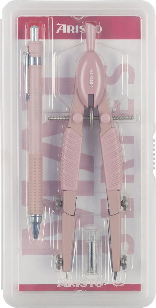 Aristo TopLine Zirkel mit Feinminenstift Mat Series Set, rose