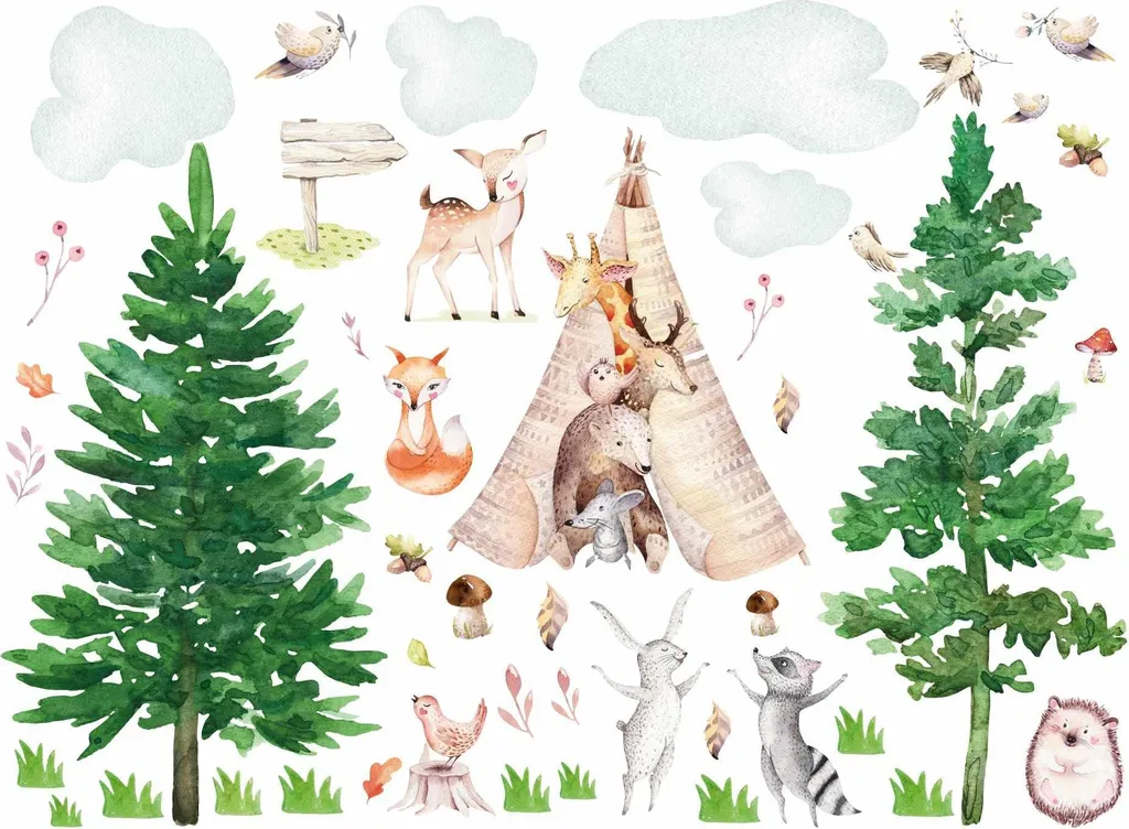 Stickers muraux animaux pour relooker une chambre enfant format 120x200