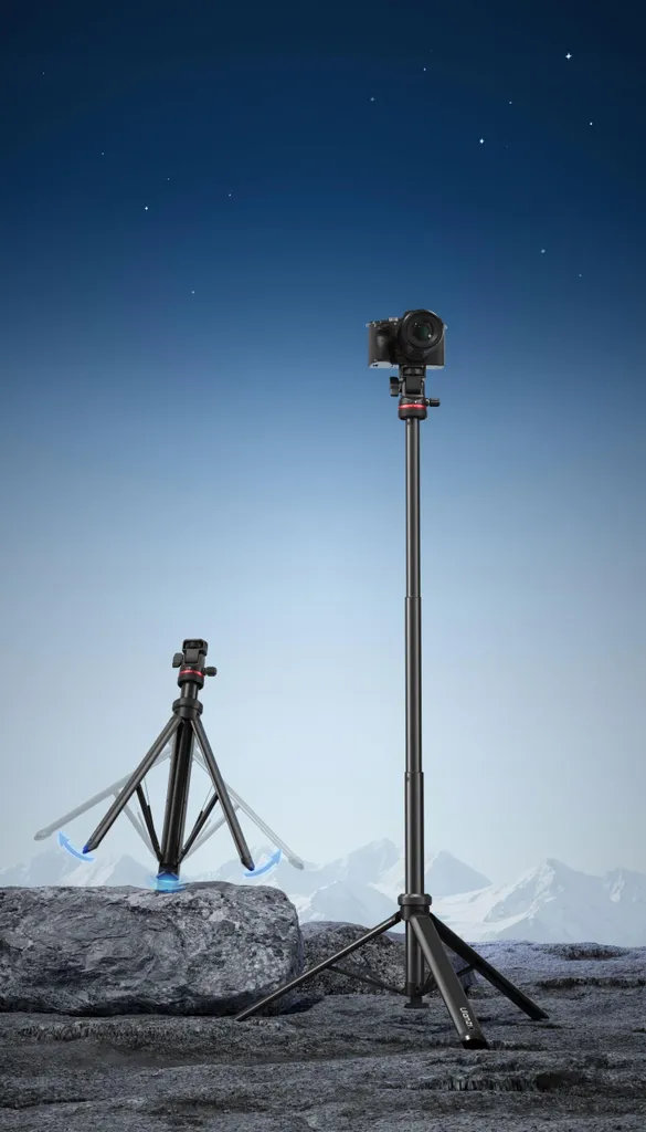 Support lumière pour vlogging et studio 2m - Pied ULANZI MT-80 1/4''