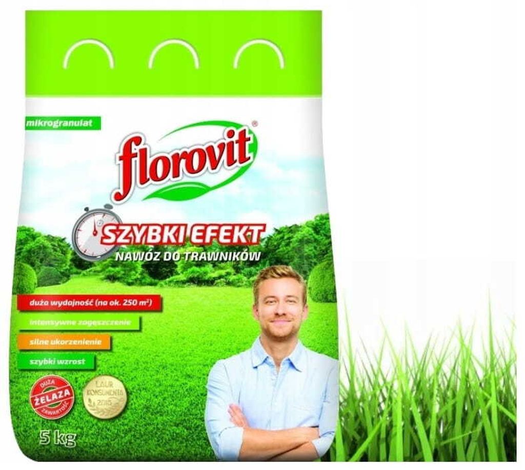 Florovit Rasendünger 5 kg Mikrogranulat mit Eisen Produktbild 
