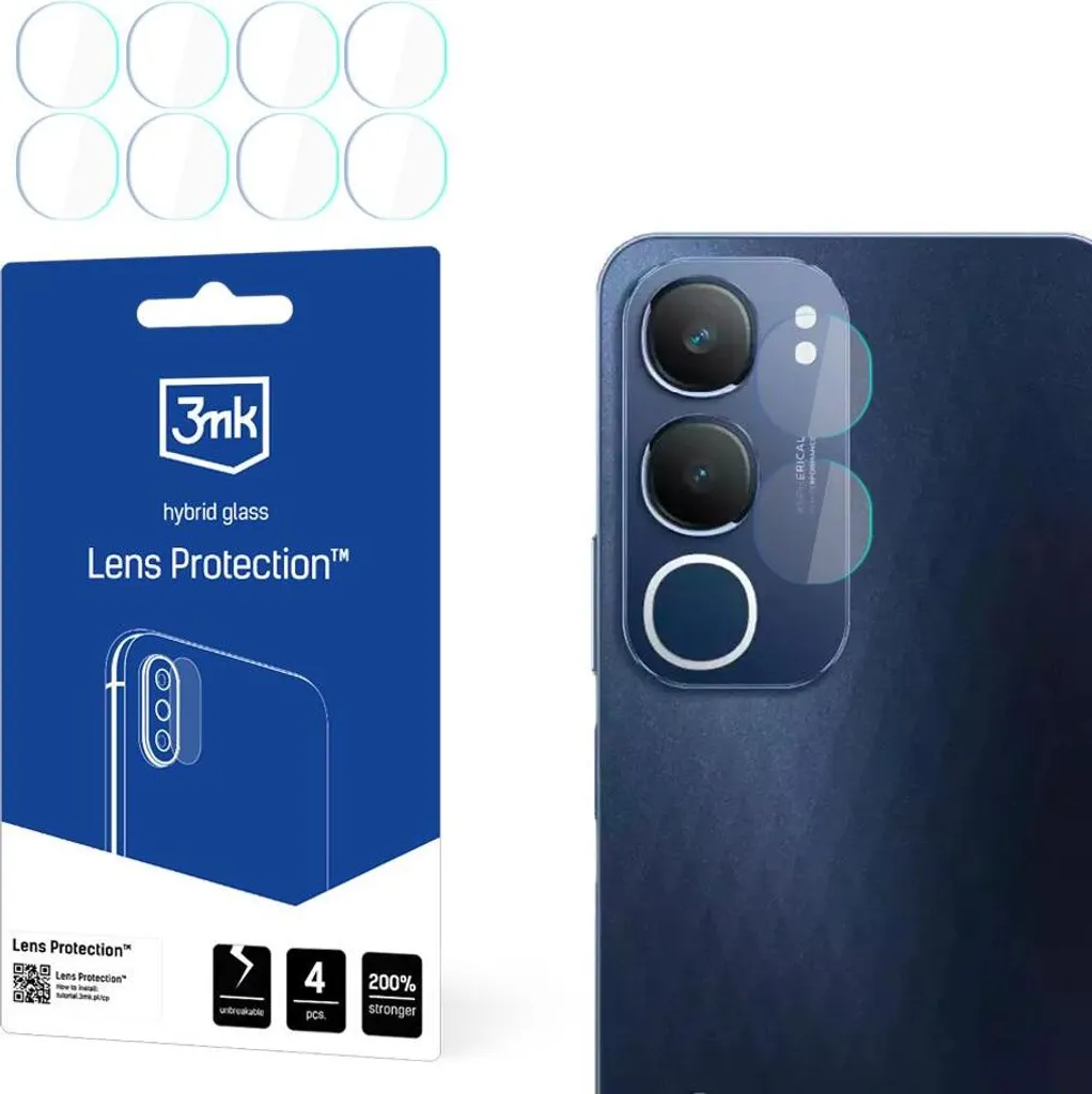 Vivo Y19S Protezione Lenti Infrangibile 3Mk - Sicurezza per Tutta la Famiglia