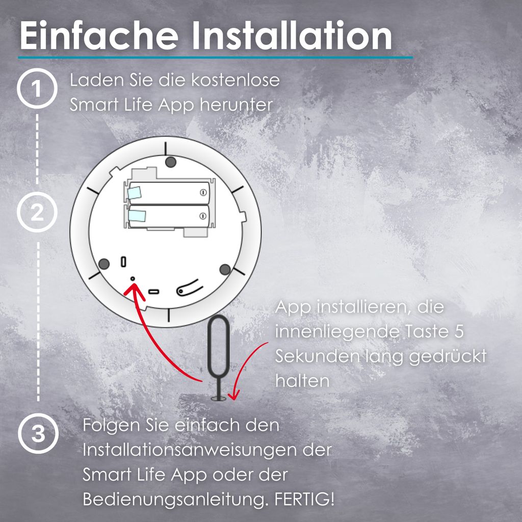 Czujnik dymu Echos Eco-4140 Wifi z 10-letnią baterią Zdjęcie produktu 7