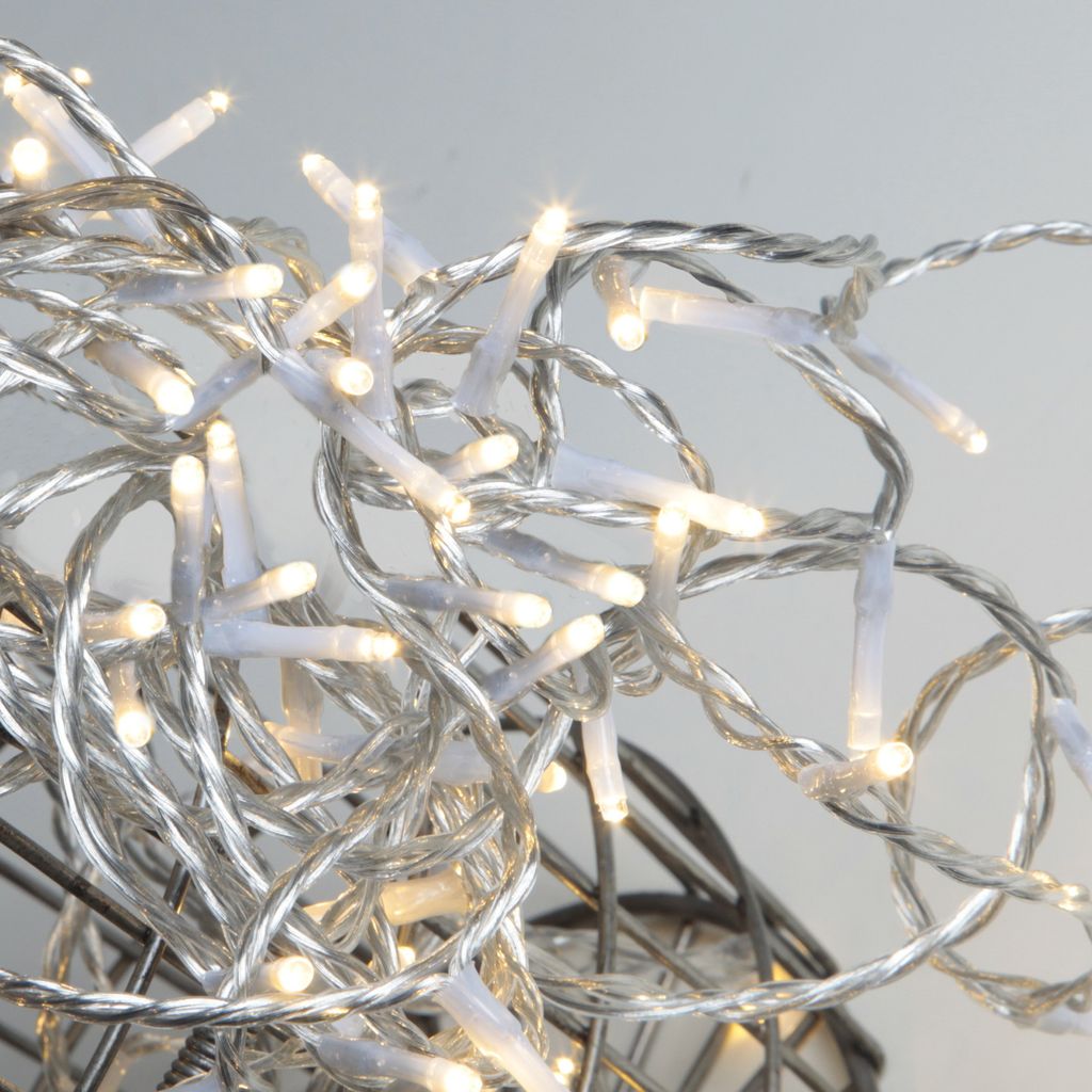 Lichterkette - Serie MICROLED 3mm - 3m - transparentes Kabel -  30 warmweiße LED - Trafo