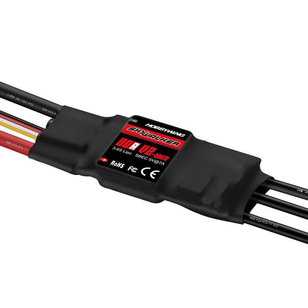Regolatore Hobbywing Skywalker 80A Ubec V2 Immagine del prodotto 