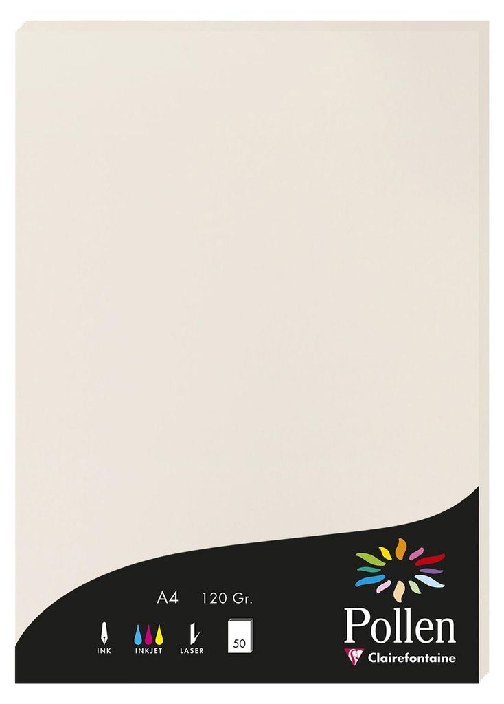 Clairefontaine 4268C Packung mit 50 Karten Pollen 120g, DIN Produktbild 