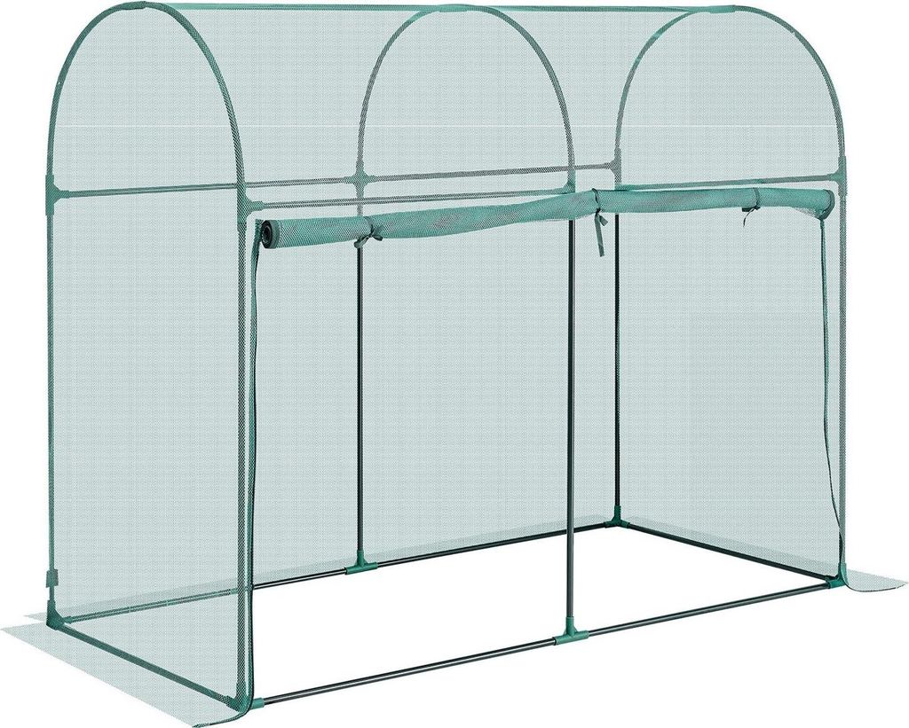 Pflanzenschutzzelt, 1,8 x 0,91 x 1,5 m, mit Reißverschlusstür, windbeständig, für hohe Pflanzen, einfach zu installieren, Abdeckung für Hochbe...