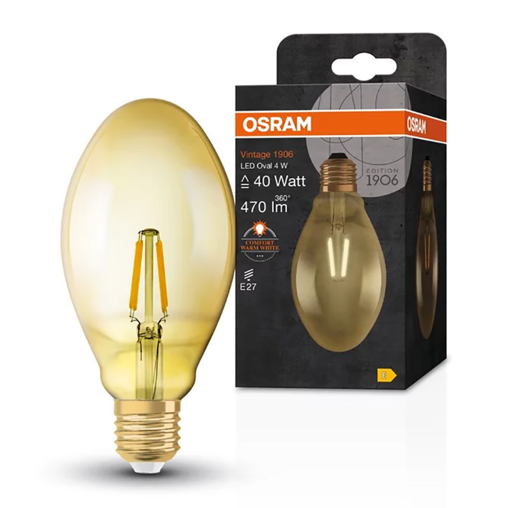 OSRAM Vintage 1906 E27 OVAL žiarovka LED 4,5W 470Lm 2500K Obrázok produktu 