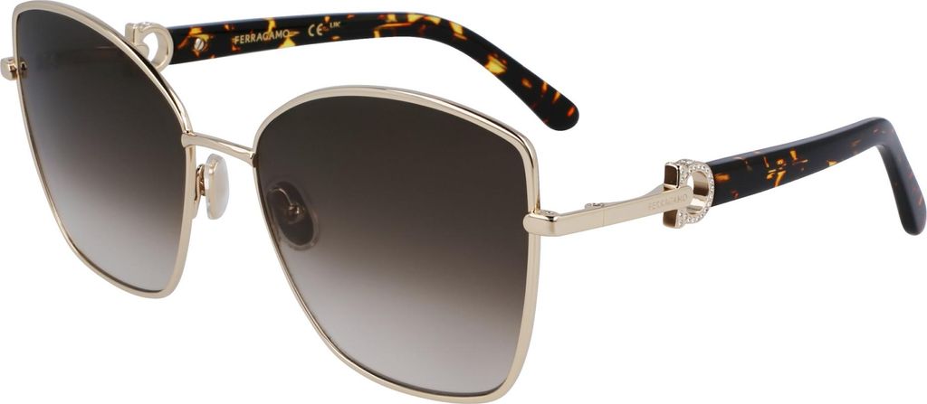 Ferragamo SF312SR Gold/khaki gradient 60/18/140 Damen Produktbild 