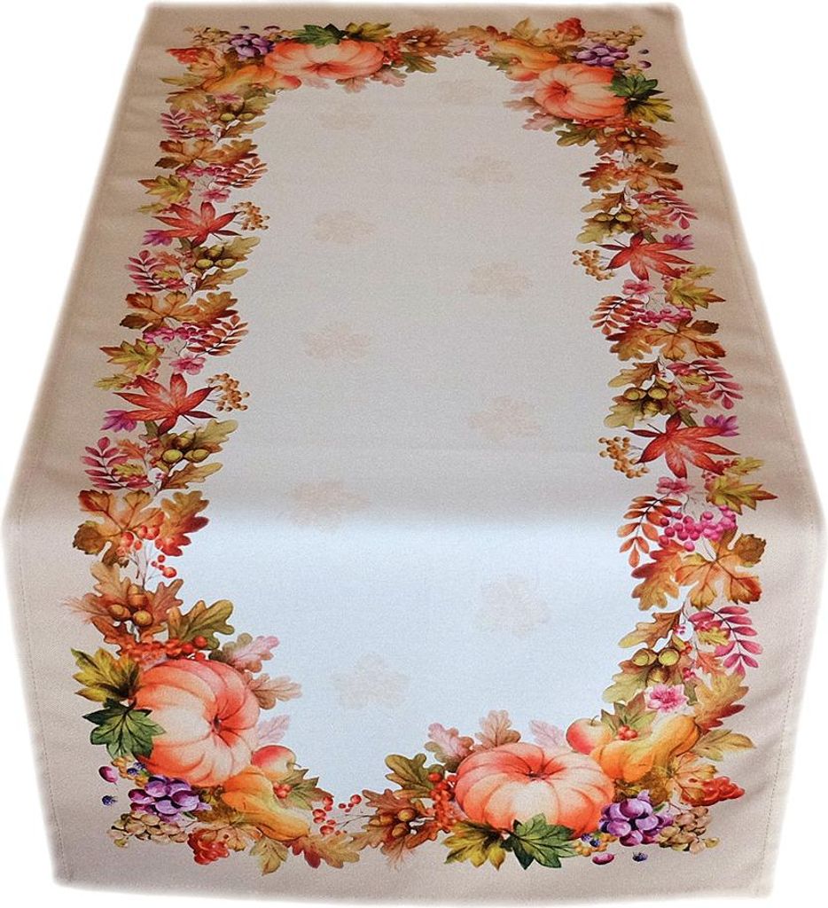 Tischdecke Tischläufer Druck Herbstfrüchte 40 x 90 cm