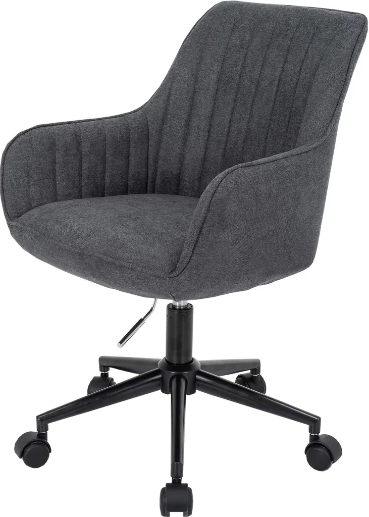 Chaise de bureau ergonomique pour télétravail HWC-J62 tissu anthracite