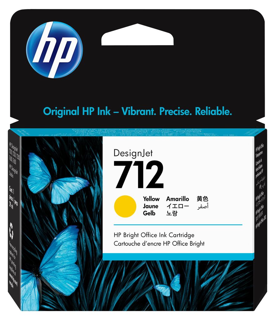 HP 712 Gelb 29 ml Original Druckerpatrone (3ED69A) mit Produktbild 