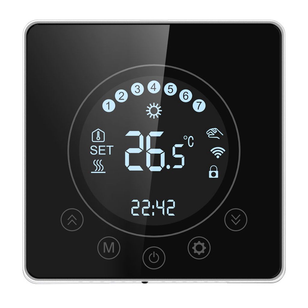 2x wifi Thermostat Raumthermostat Fußbodenheizung LCD APP Mehrere Zeitmodi black
