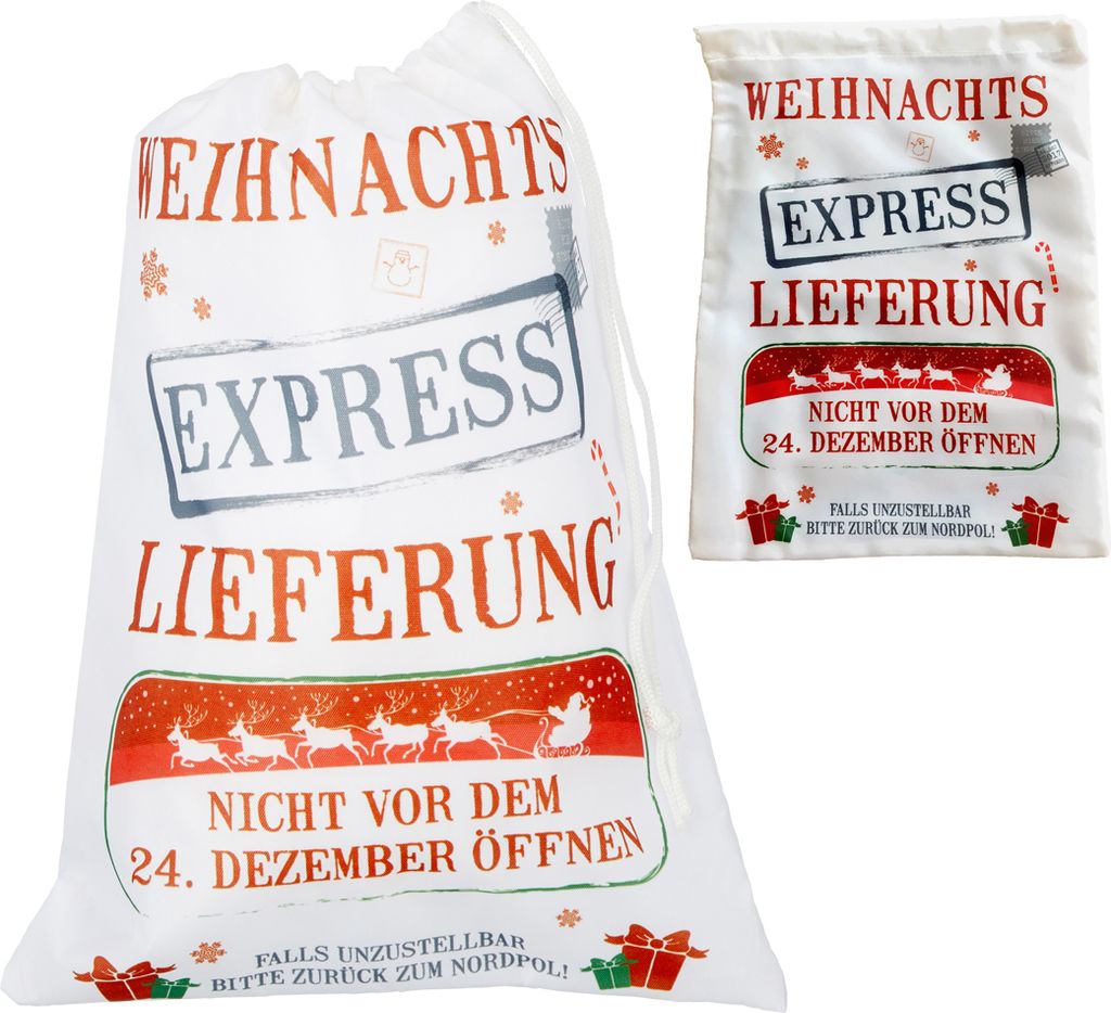 Geschenktasche Wichtelbeutel 4er Set Geschenkverpackung zu Weihnachten