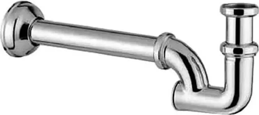 Vidage siphon lavabo et bidet chrome avec raccordement standard étanche