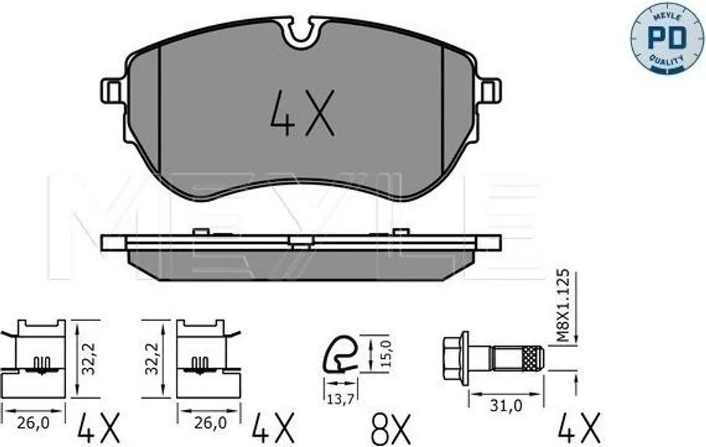 Plaquettes de frein avant pour VW Amarok 2.0 3.0 TDI dès 2010 haute qualité