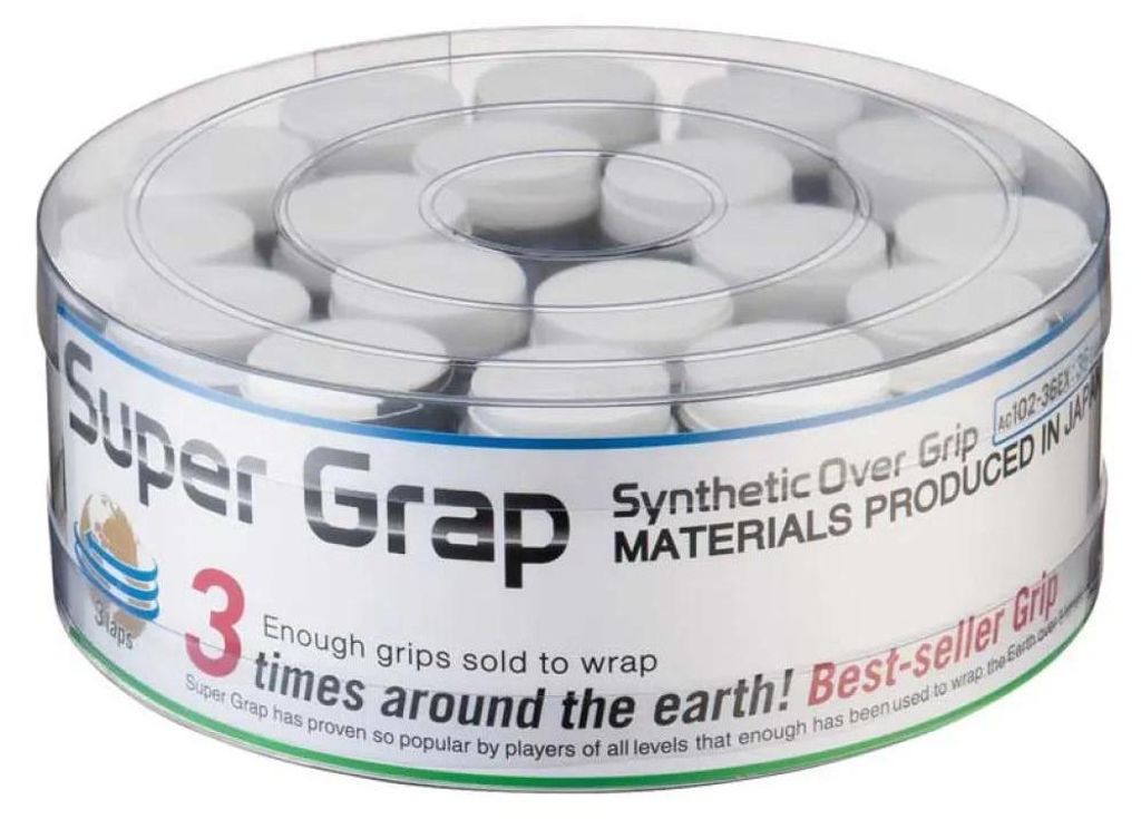 Yonex Super Grap Ac102ex Tennis-overgrip 36 Einheiten Weiß Weiß One Size