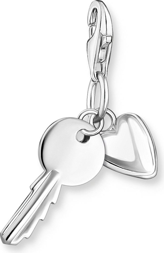 Thomas Sabo Damen Charm-Anhänger Schlüssel mit Herz Silber 0349-001-12