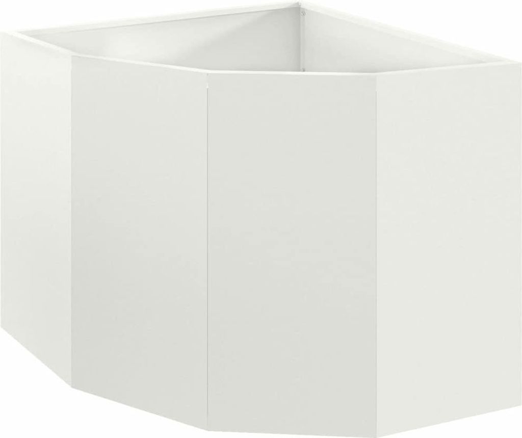 vidaXL Eckpflanzer Weiß 60 x 60 x 50 cm Stahl