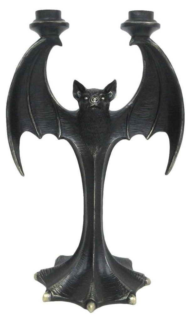 Kerzenleuchter Fledermaus Deko Halloween 35cm Produktbild 