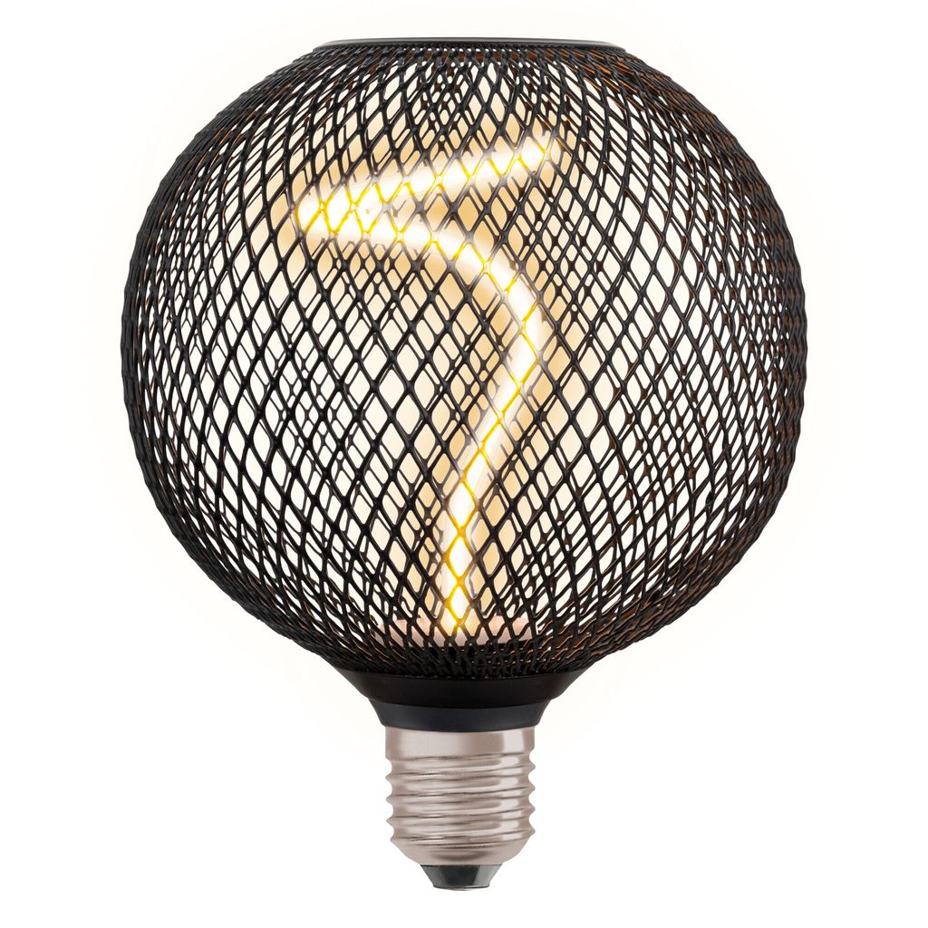 Osram LED Dekoleuchtmittel E27 Globe schwarz 3,5W dimmbar warmweiß