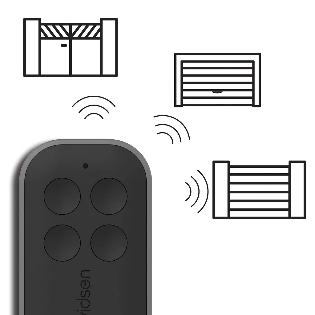 Télécommande portail Noir 433MHz - Boîtier robuste et multifonction - 4